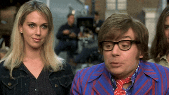 GIF of Austin saying, "You gotta have mojo, baby! Yeah!"