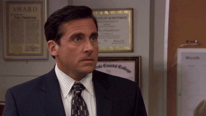 GIF of Michael Scott screaming, "Nooooooooo!"