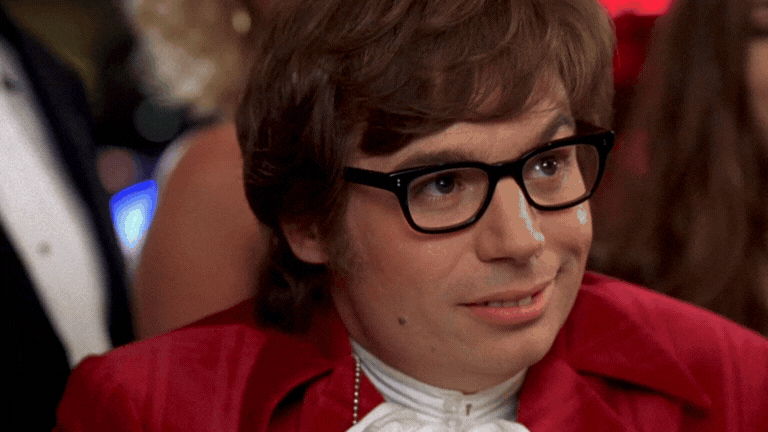 GIF of Austin saying, "I also like to live dangerously."